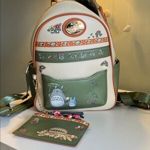 Loungefly Cream and Green Totoro Backpack
